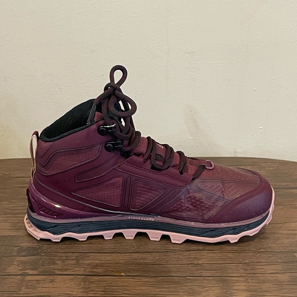 Altra Long Peak all Weather Women’s 7 Burgundy Hikers - Picture 5 of 9
